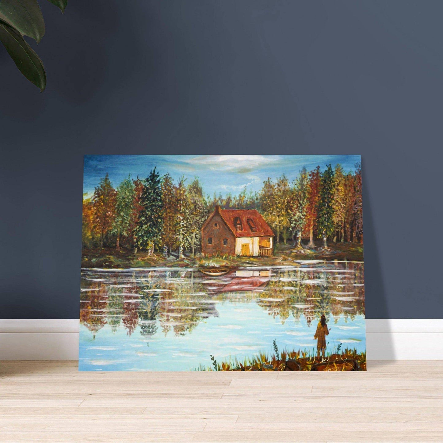 "A Small House On The Lake" - Museum-Quality Matte Paper Poster - Devora Gallery
