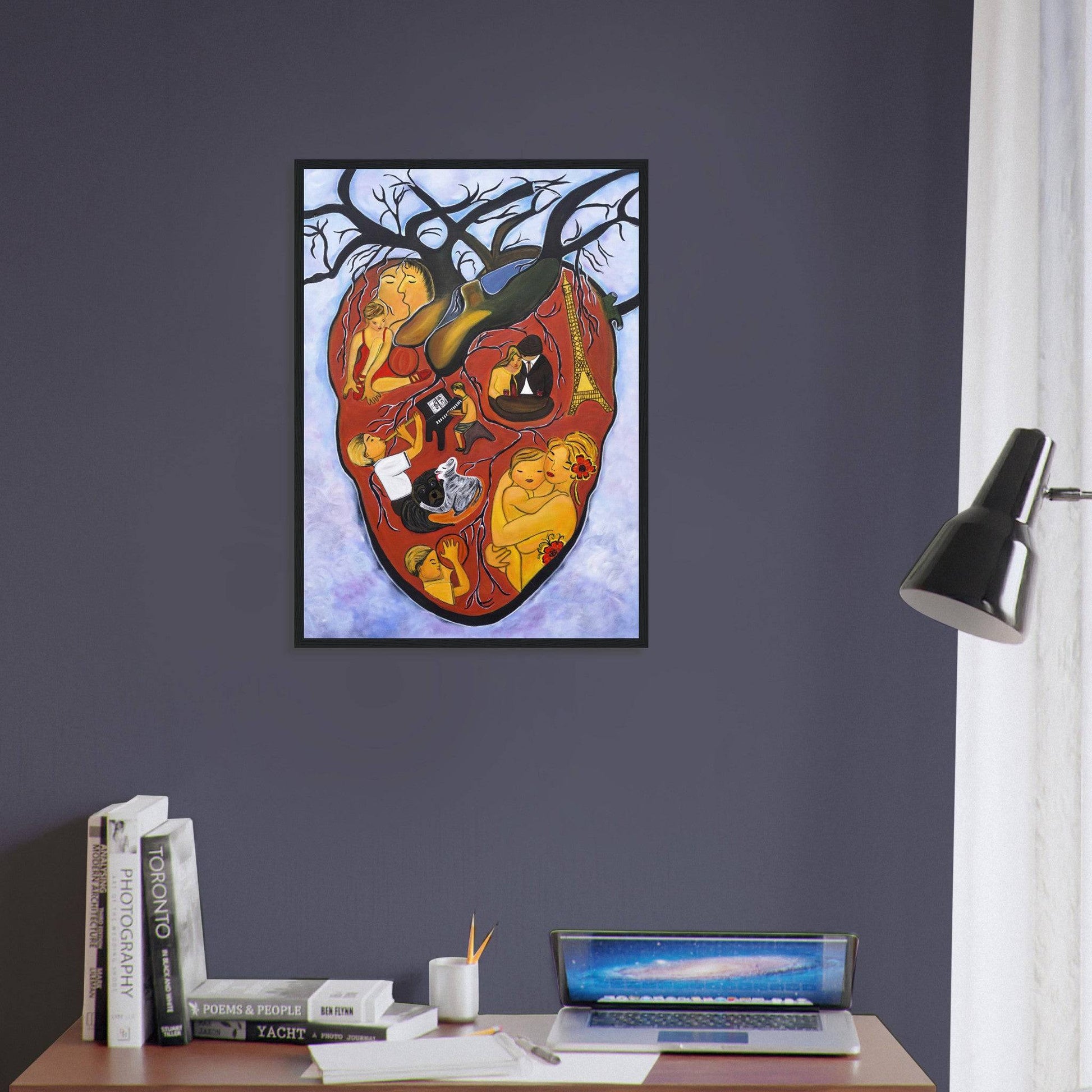 "The Heart of Life" - Premium Matte Paper Wooden Framed Poster - Devora Gallery