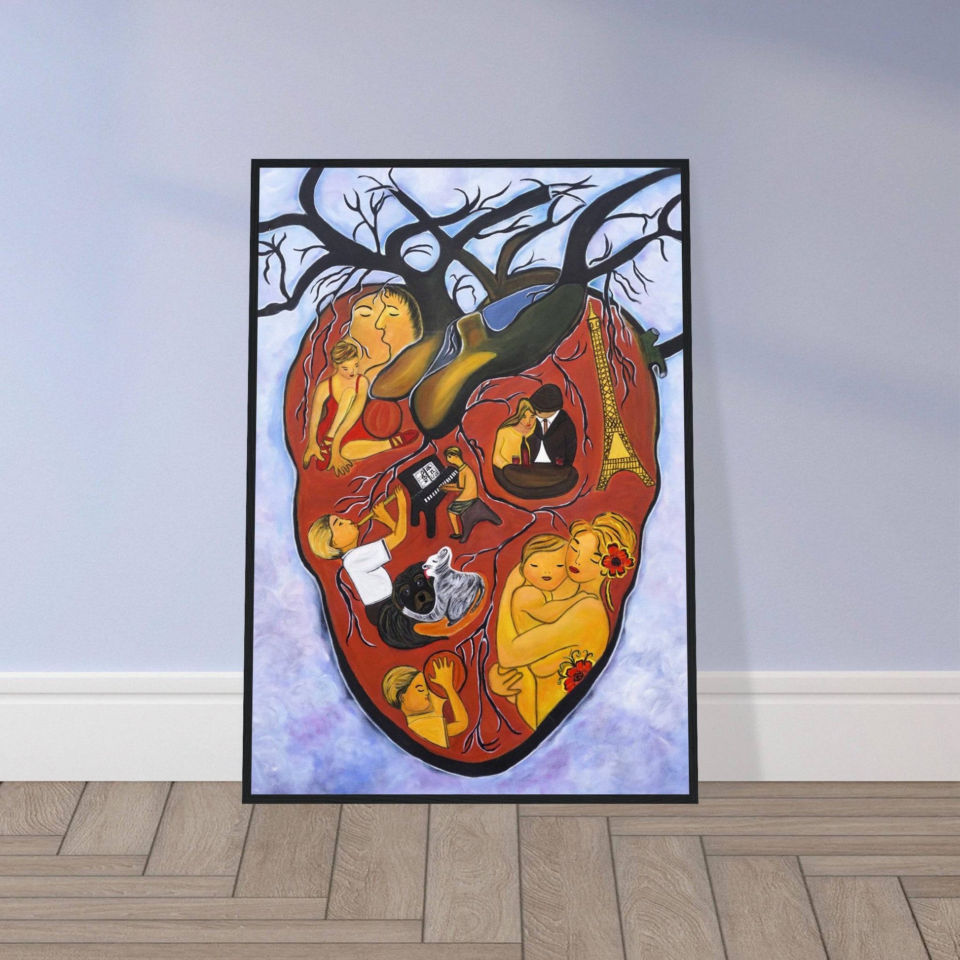 "The Heart of Life" - Premium Matte Paper Wooden Framed Poster - Devora Gallery