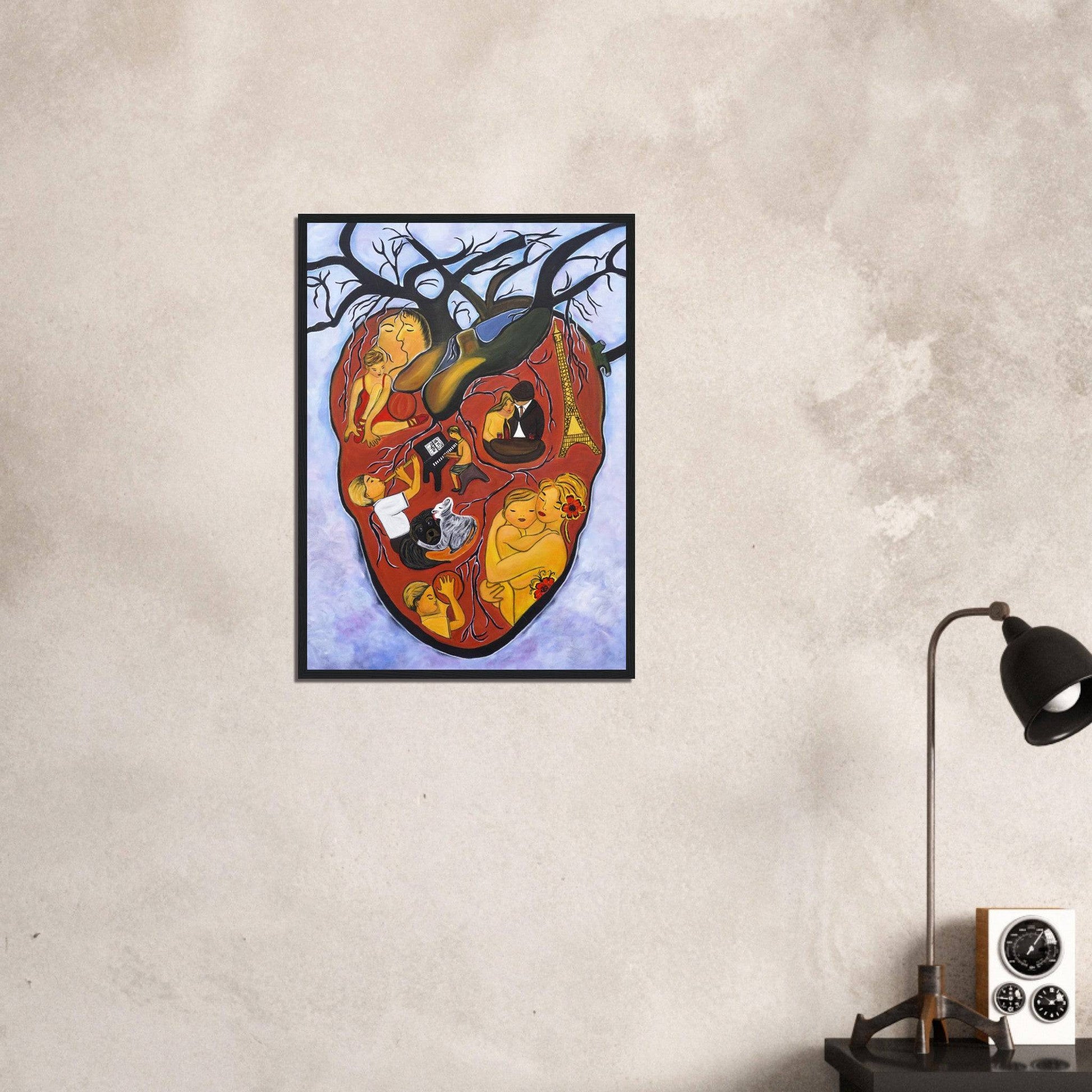 "The Heart of Life" - Premium Matte Paper Wooden Framed Poster - Devora Gallery