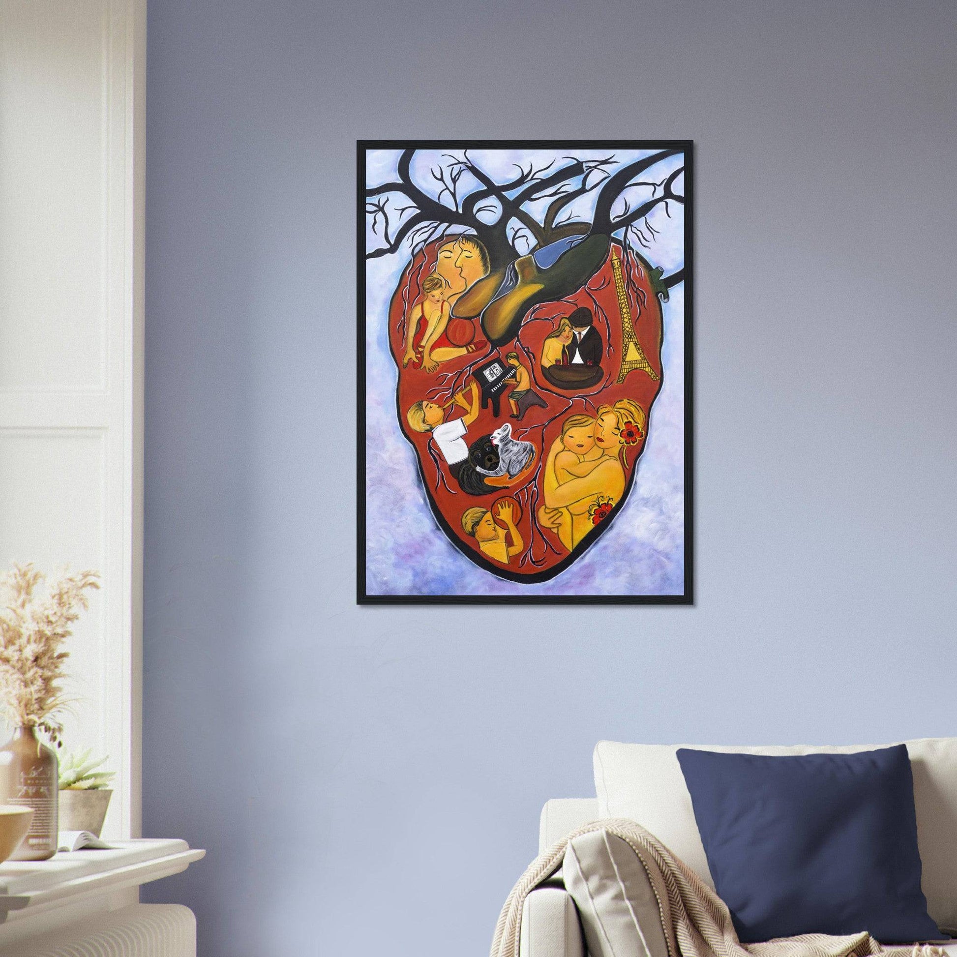 "The Heart of Life" - Premium Matte Paper Wooden Framed Poster - Devora Gallery