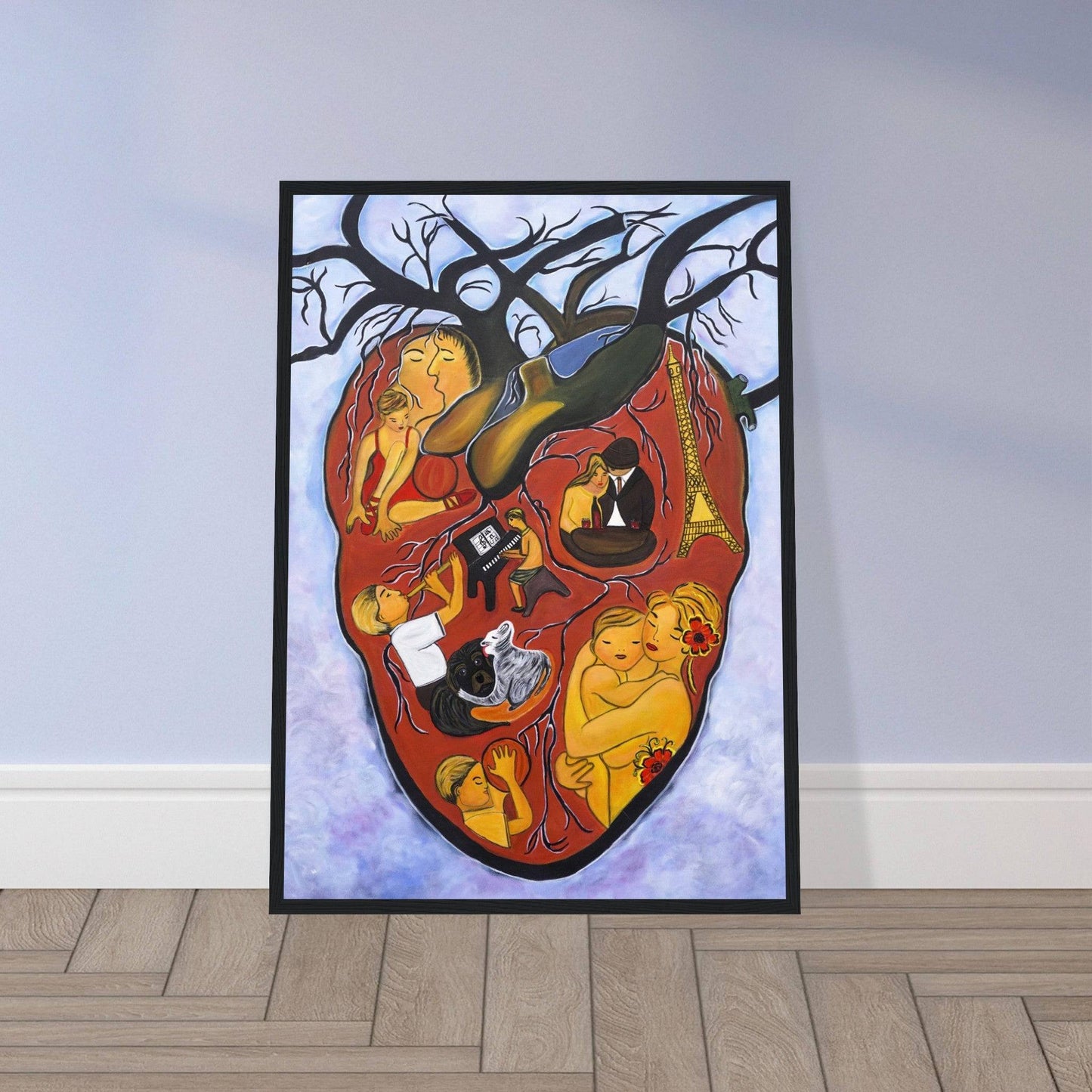 "The Heart of Life" - Premium Matte Paper Wooden Framed Poster - Devora Gallery