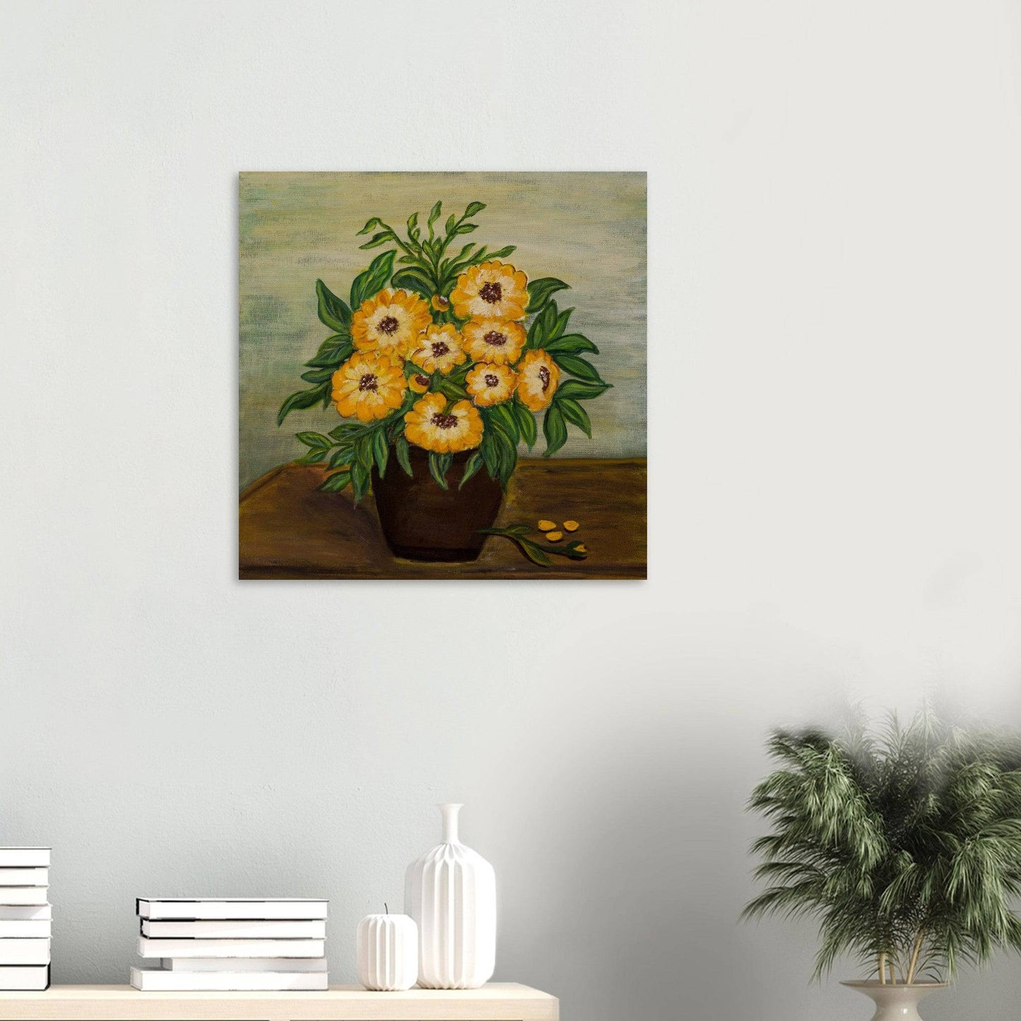 Yellow Flowers Wood Prints - Devora Gallery