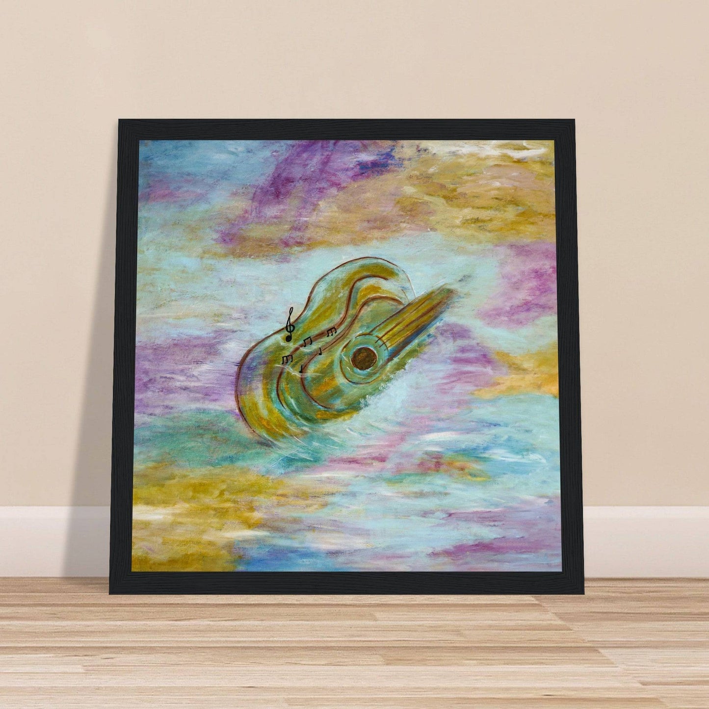 "My Guitar" - Classic Matte Paper Wooden Framed Poster - Devora Gallery