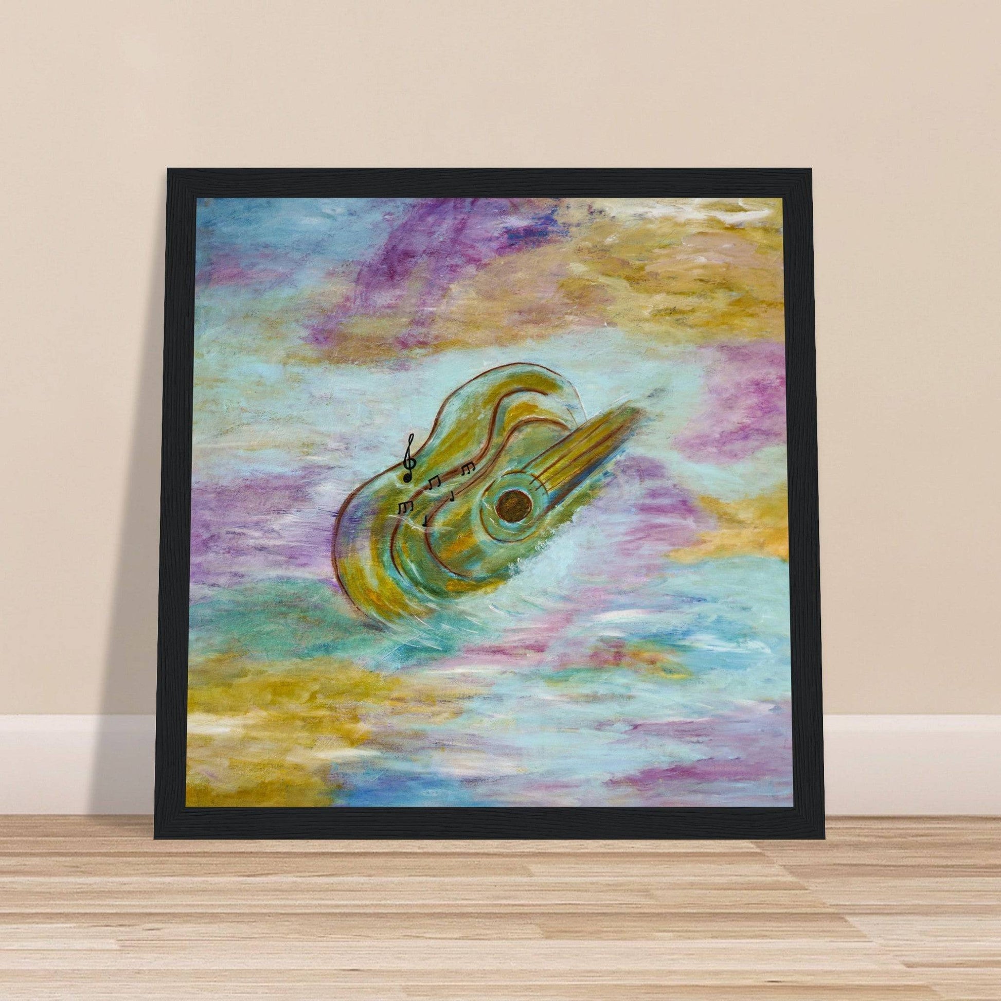 "My Guitar" - Classic Matte Paper Wooden Framed Poster - Devora Gallery