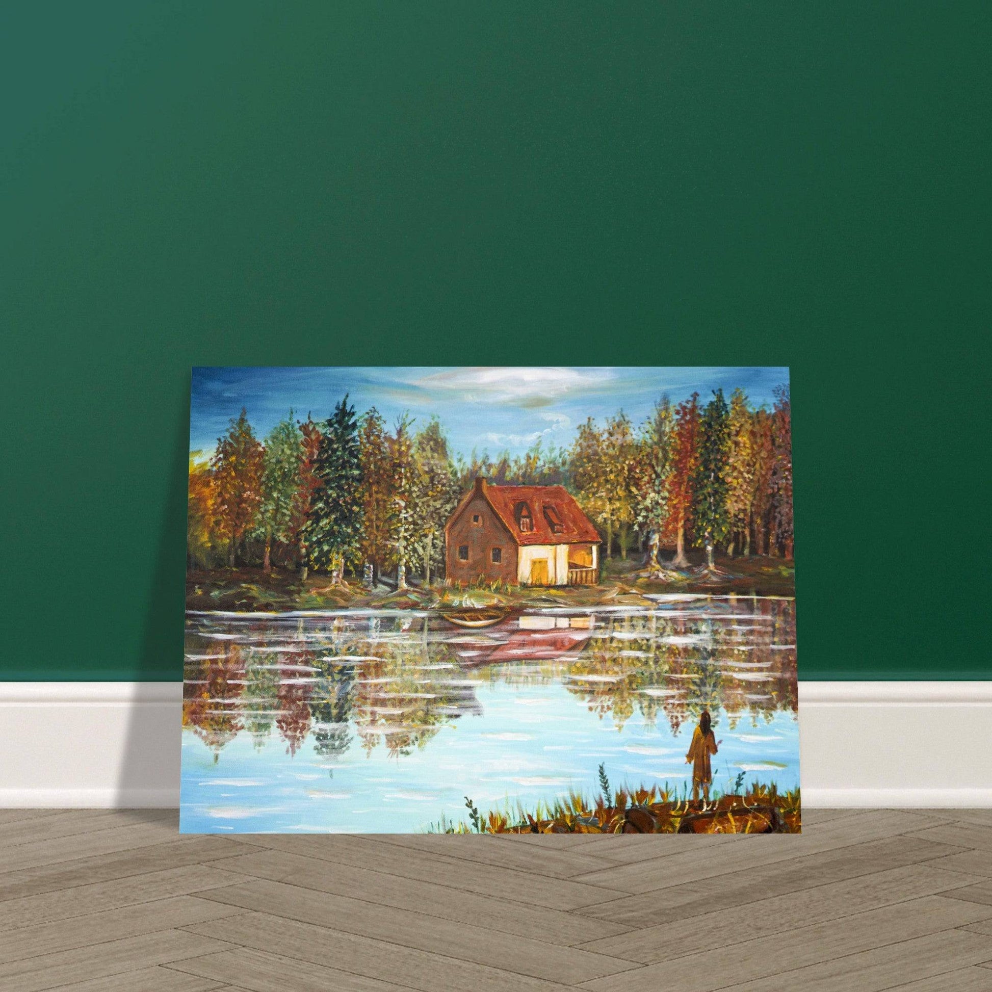 "A Small House On The Lake" - Classic Matte Paper Poster - Devora Gallery