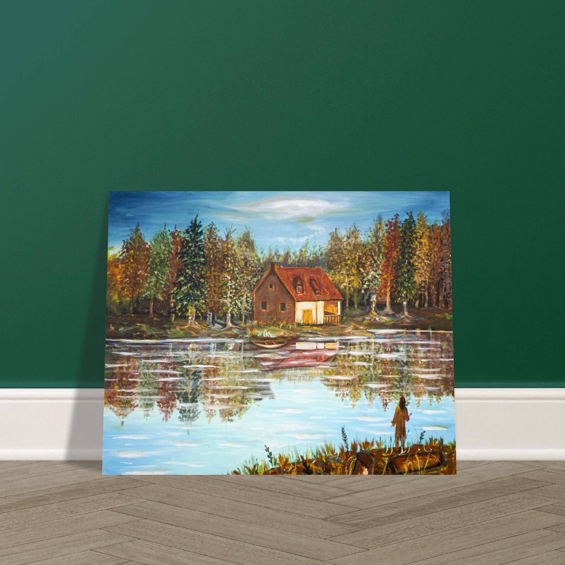 "A Small House On The Lake" - Classic Matte Paper Poster - Devora Gallery