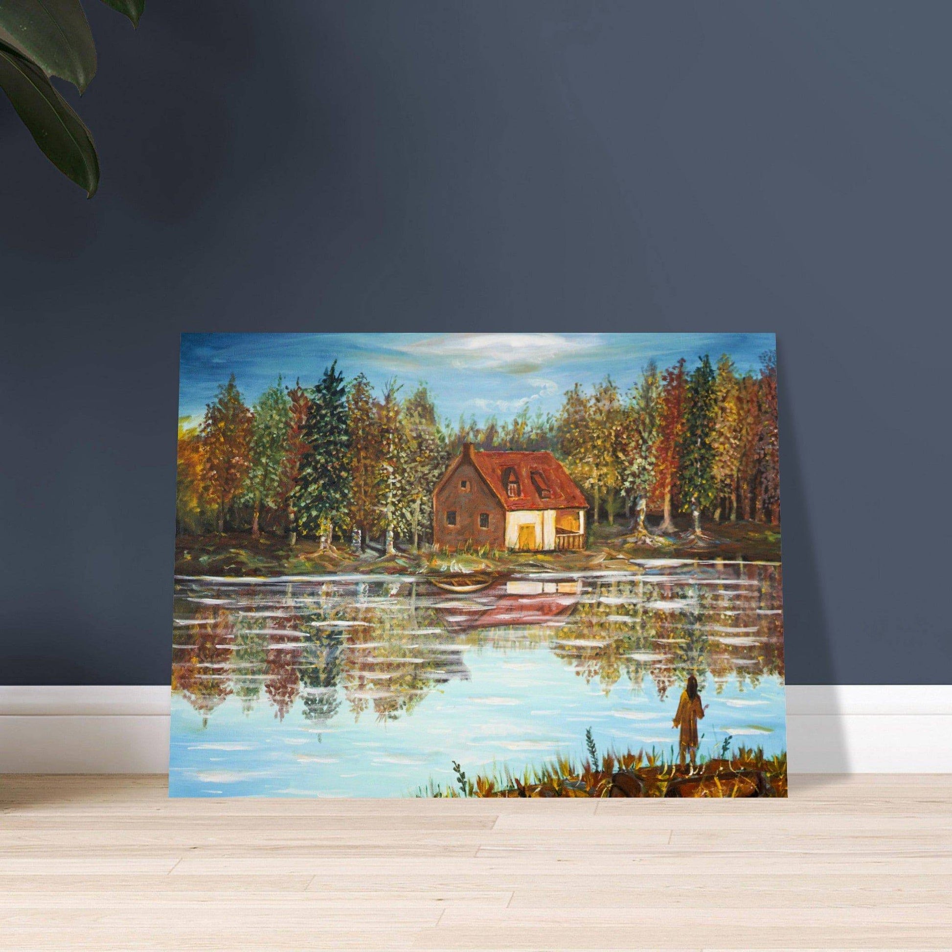 "A Small House On The Lake" - Museum-Quality Matte Paper Poster - Devora Gallery