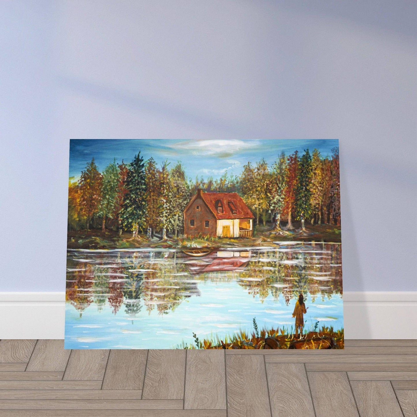 "A Small House On The Lake" - Premium Matte Paper Poster - Devora Gallery