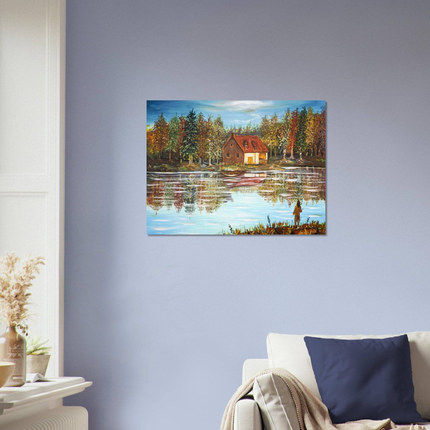 "A Small House On The Lake" - Premium Matte Paper Poster - Devora Gallery