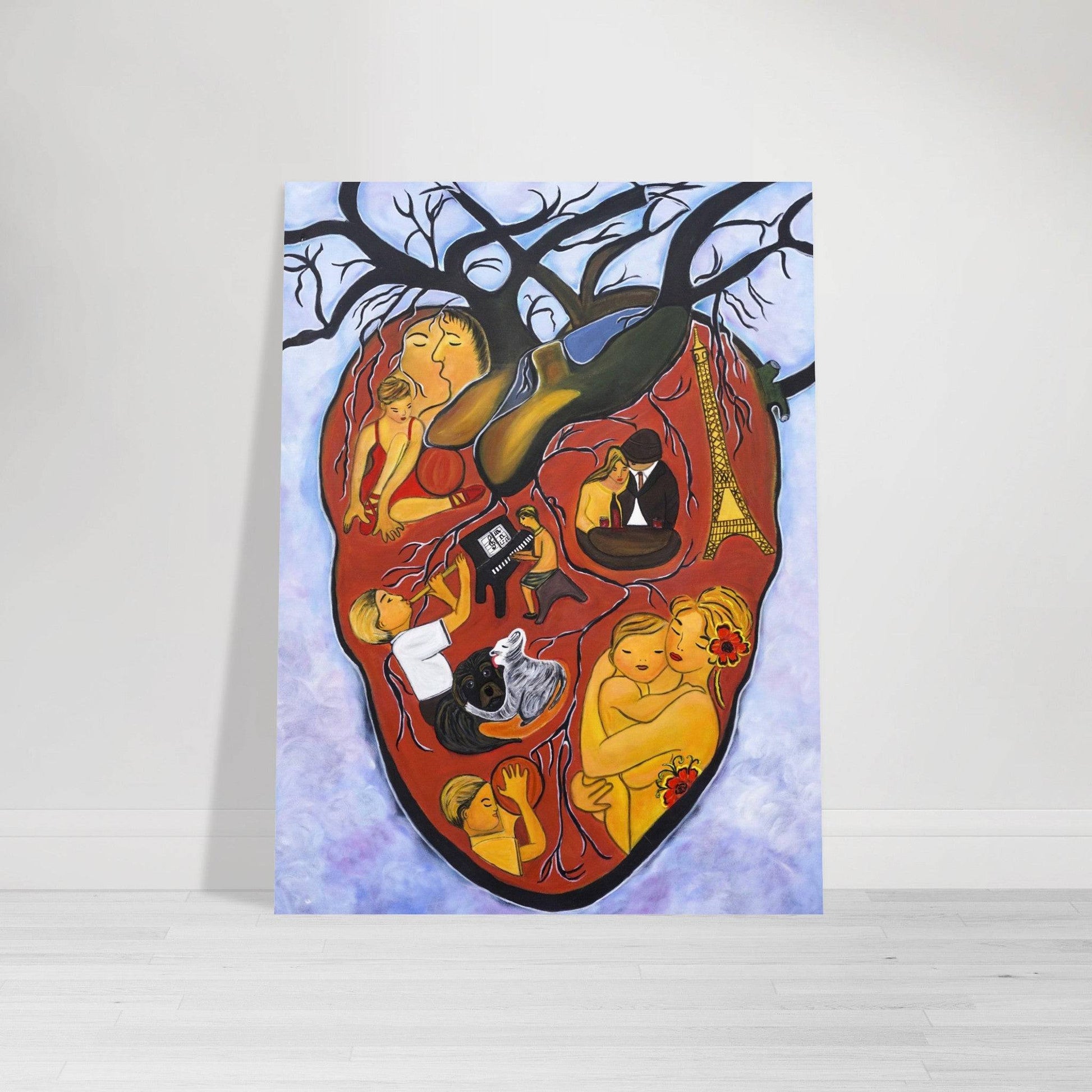 "The Heart of Life" - Premium Semi-Glossy Paper Poster - Devora Gallery